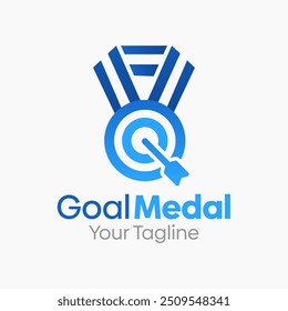 Design-Vorlage für Goal Medal-Logos Gut für Unternehmen, Agentur, Gemeinschaft und Organisation