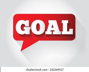 GOAL Message bubble, promotional background, presentation poster