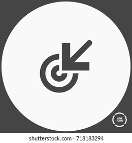 Goal minimal icon. Arrow line vector icon for websites and mobile minimalistic flat design.
