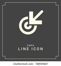 Goal minimal icon. Arrow line vector icon for websites and mobile minimalistic flat design.