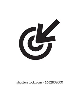 Icono de objetivo mínimo. objetivo de flecha. ilustración vectorial