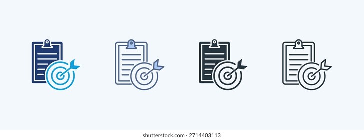Colección de icono de estilo múltiple de objetivo