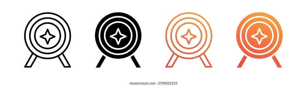 Vector de conjunto de iconos de estilo múltiple de objetivo