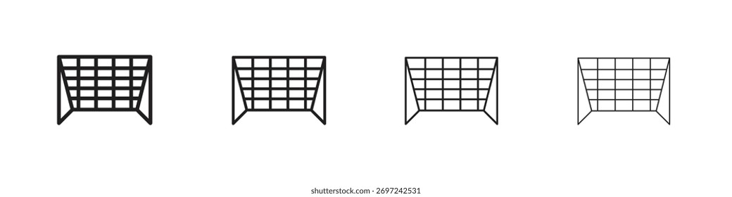Coleção de ícones da rede de metas. Sinal de vetor de linha, símbolo para web e celular