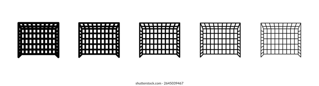 Goal net icon filled flat sign concept for web design.