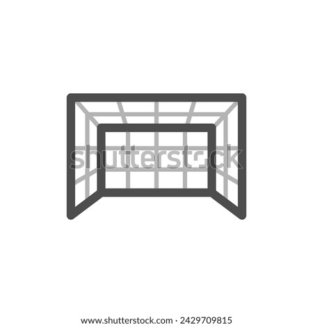 Goal Net Icon Flat Design Simple Sport Vector Perfect Web and Mobile Illustration