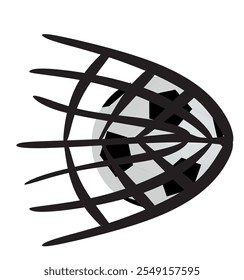 Goal in net icon. vector