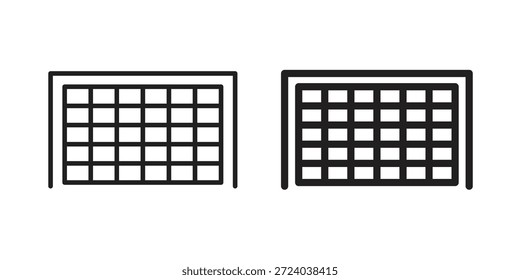 Iconos de la red de la meta, Vector de la línea. sistema sólido del símbolo
