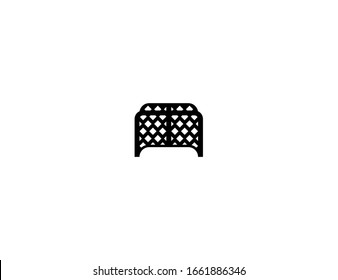 Goal net vector flat icon. Isolated soccer, football gate emoji illustration 