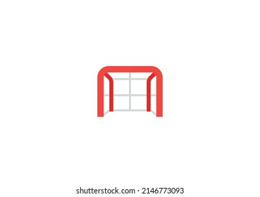 Goal Net Vector Isolated Emoticon. Goal Net Icon