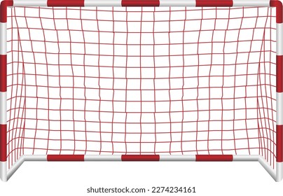 Goal Netting Futsal Soccer Football Colorful Vector Illustration