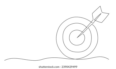 Goal One line drawing isolated on white background