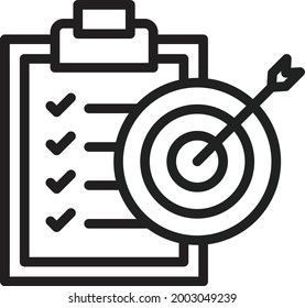 Goal Oriented icon vector image. Can also be used for Physical Fitness. Suitable for mobile apps, web apps and print media.