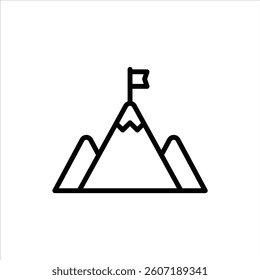 goal outline icon. goal black line illustration.