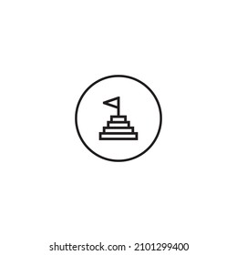 goal outline style icon in circle