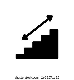 Combinação de Trajetória de Meta com Ícone de Escadas