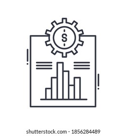 Goal planing icon, linear isolated illustration, thin line vector, web design sign, outline concept symbol with editable stroke on white background.