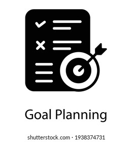 Goal planning in modern filled style 