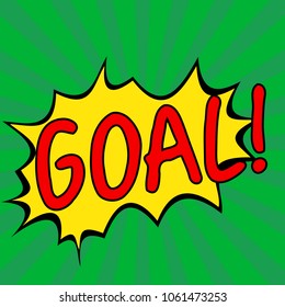 Goal! Pop art comic icon. Vector illustration.