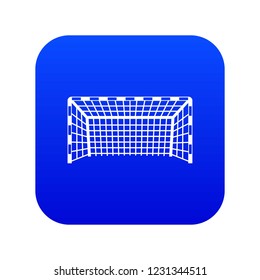 Goal post icon digital blue for any design isolated on white vector illustration