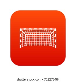 Goal post icon digital red for any design isolated on white vector illustration