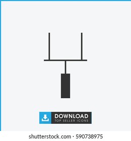 goal post icon. Simple filled goal post vector icon. On white background.