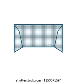 Goal post icon - a simple line art of goal post vector icon for web