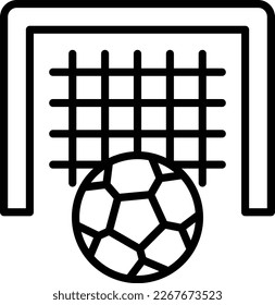 Goal Post Line Vector Icon Design