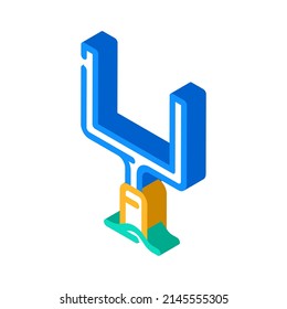 goal post pads isometric icon vector. goal post pads sign. isolated symbol illustration