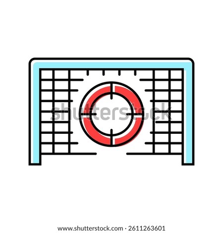 goal post succes challenge color icon vector. goal post succes challenge sign. isolated symbol illustration