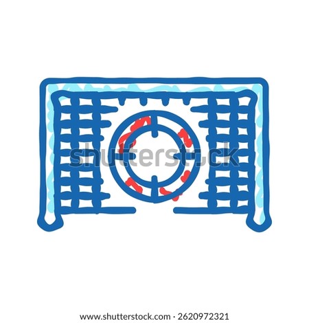 goal post succes challenge doodle icon sketch vector. goal post succes challenge sign. isolated symbol illustration