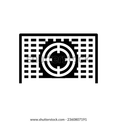goal post succes challenge glyph icon vector. goal post succes challenge sign. isolated symbol illustration