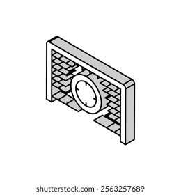 goal post succes challenge isometric icon vector. goal post succes challenge sign. isolated symbol illustration