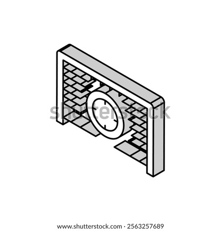 goal post succes challenge isometric icon vector. goal post succes challenge sign. isolated symbol illustration