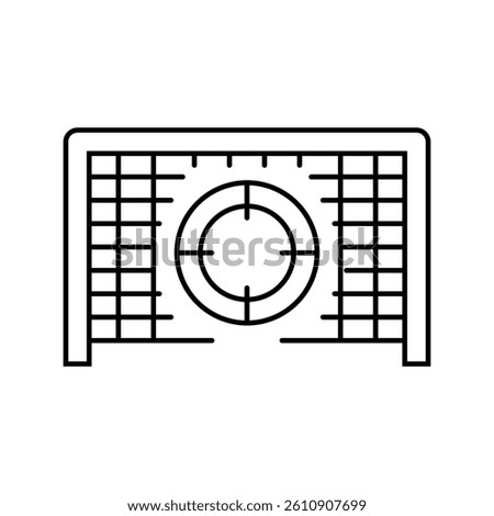 goal post succes challenge line icon vector. goal post succes challenge sign. isolated contour symbol black illustration