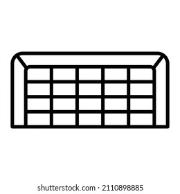 Goal Post Vector Outline Icon Isolated On White Background
