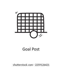 Goal Post vector outline Icon Design illustration. Olympic Symbol on White background EPS 10 File