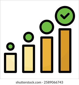 Goal Progress Icon Element For Design