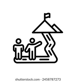 Goal Reach  icon in vector. Logotype
