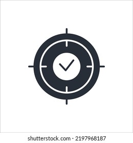Goal reached Symbol Icon Vector Design Illustration