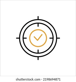 Goal reached Symbol Icon Vector Design Illustration