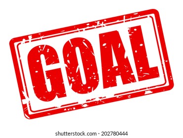 GOAL red stamp text on white