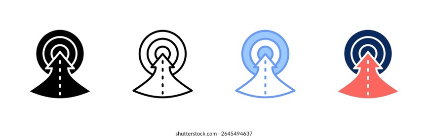 Goal Roadmap icon sheet multiple style collection