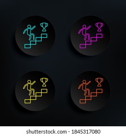 Goal seeking behavior dark badge color set icon. Simple thin line, outline vector of web icons for ui and ux, website or mobile application