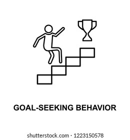 goal seeking behavior line icon