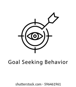 Goal Seeking Behavior Vector Line Icon