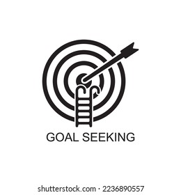 goal seeking icon , business icon