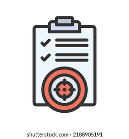 Goal Seeking icon vector image. Can also be used for Project Management. Suitable for mobile apps, web apps and print media.