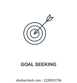 Goal Seeking outline icon. Premium style design from project management icons collection. Simple element goal seeking icon. Ready to use in web design, apps, software and printing.