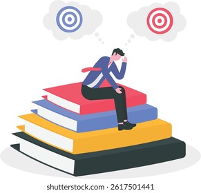 Goal and selection. thinking target business concept

